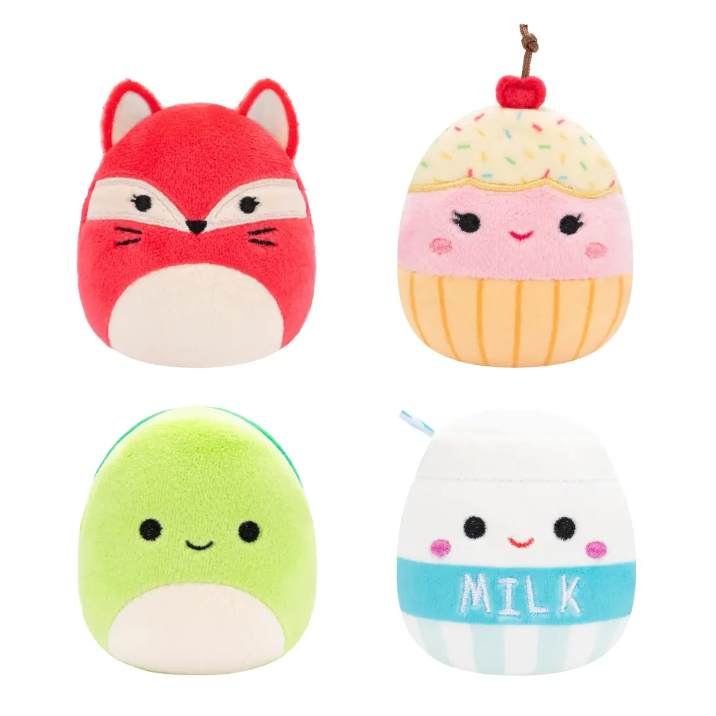 Squishville Mini Squishmallows Plüschfiguren 4er-Pack D 5 cm