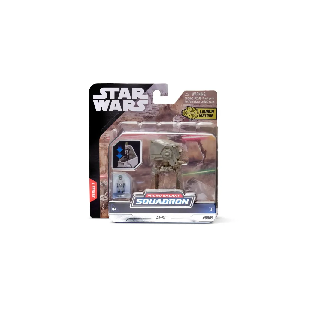 Star Wars Micro Galaxy Squadron Fahrzeug mit Figur AT-ST 7,5 cm