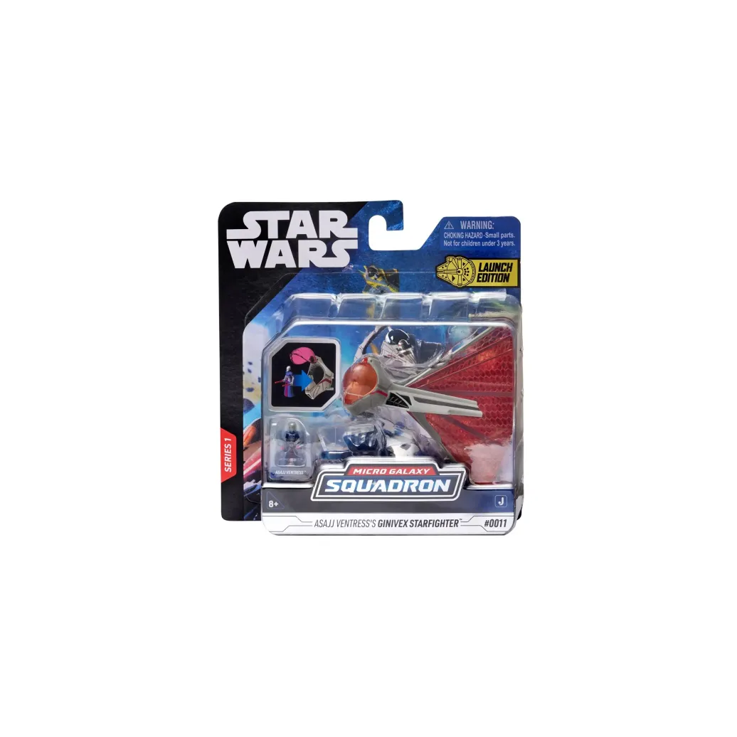 Star Wars Micro Galaxy Squadron Fahrzeug mit Figur Ginivex-Class Starfighter 7,5 cm