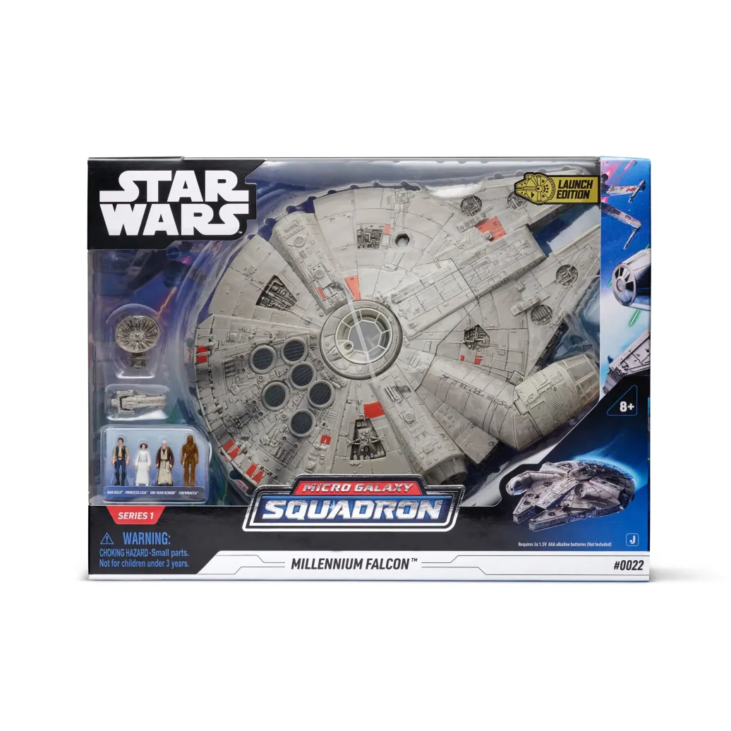 Star Wars Micro Galaxy Squadron Feature Fahrzeug mit Figuren Millennium Falcon 22 cm