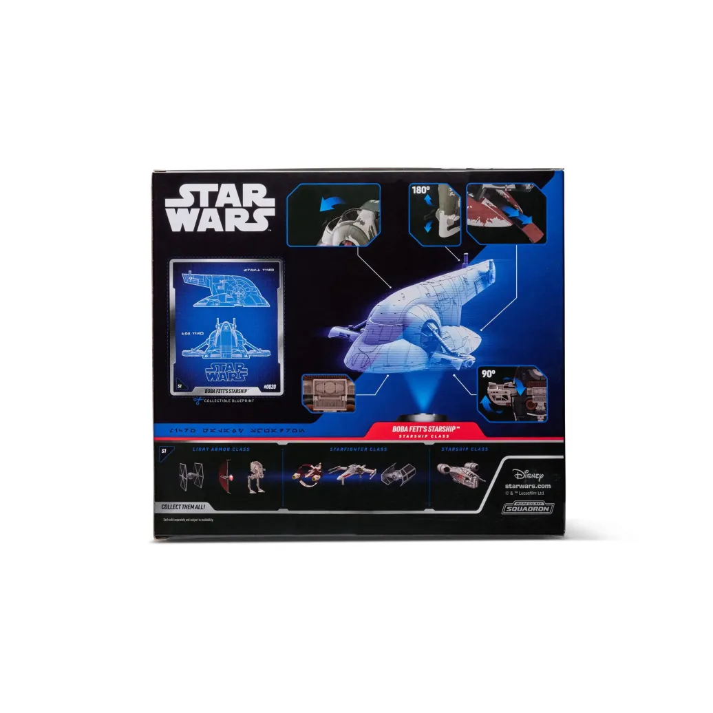 Star Wars Micro Galaxy Squadron Fahrzeug mit Figuren Boba Fett`s Starship 20 cm