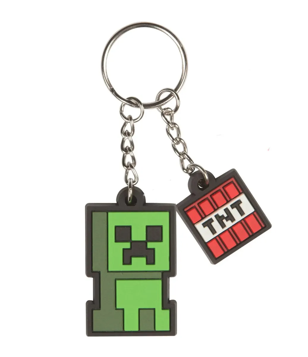 Minecraft Creeper Sprite Gummi-Schlüsselanhänger 4 cm