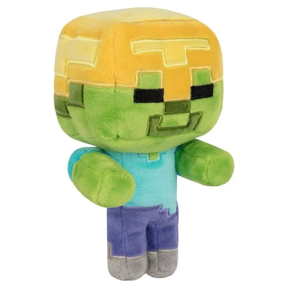 Minecraft Gold Helm Zombie Happy Explorer Plüschfigur 18 cm