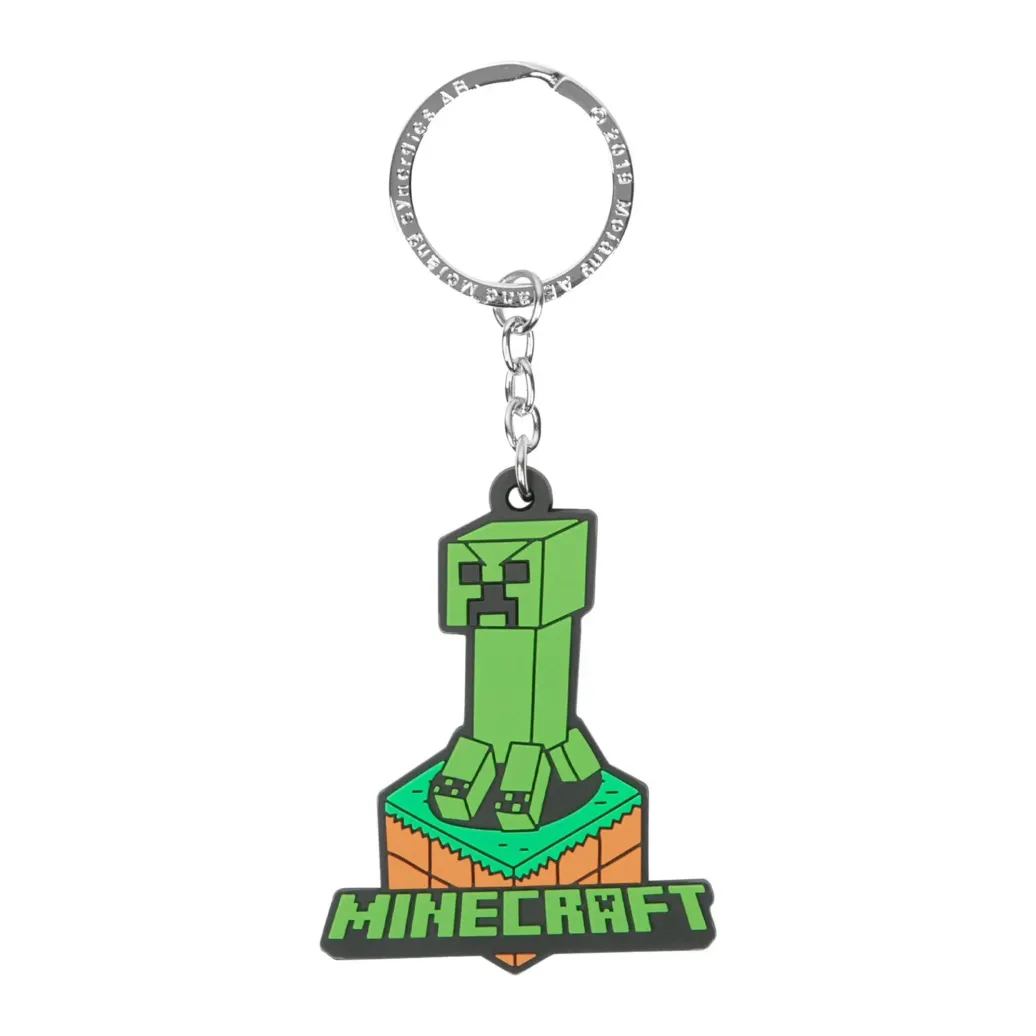 Minecraft Gummi-Schlüsselanhänger Creeper Attack 4 cm
