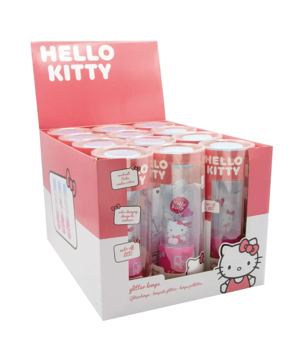 Sanrio LED Glitzerlampen Hello Kitty 15 cm Display (12)