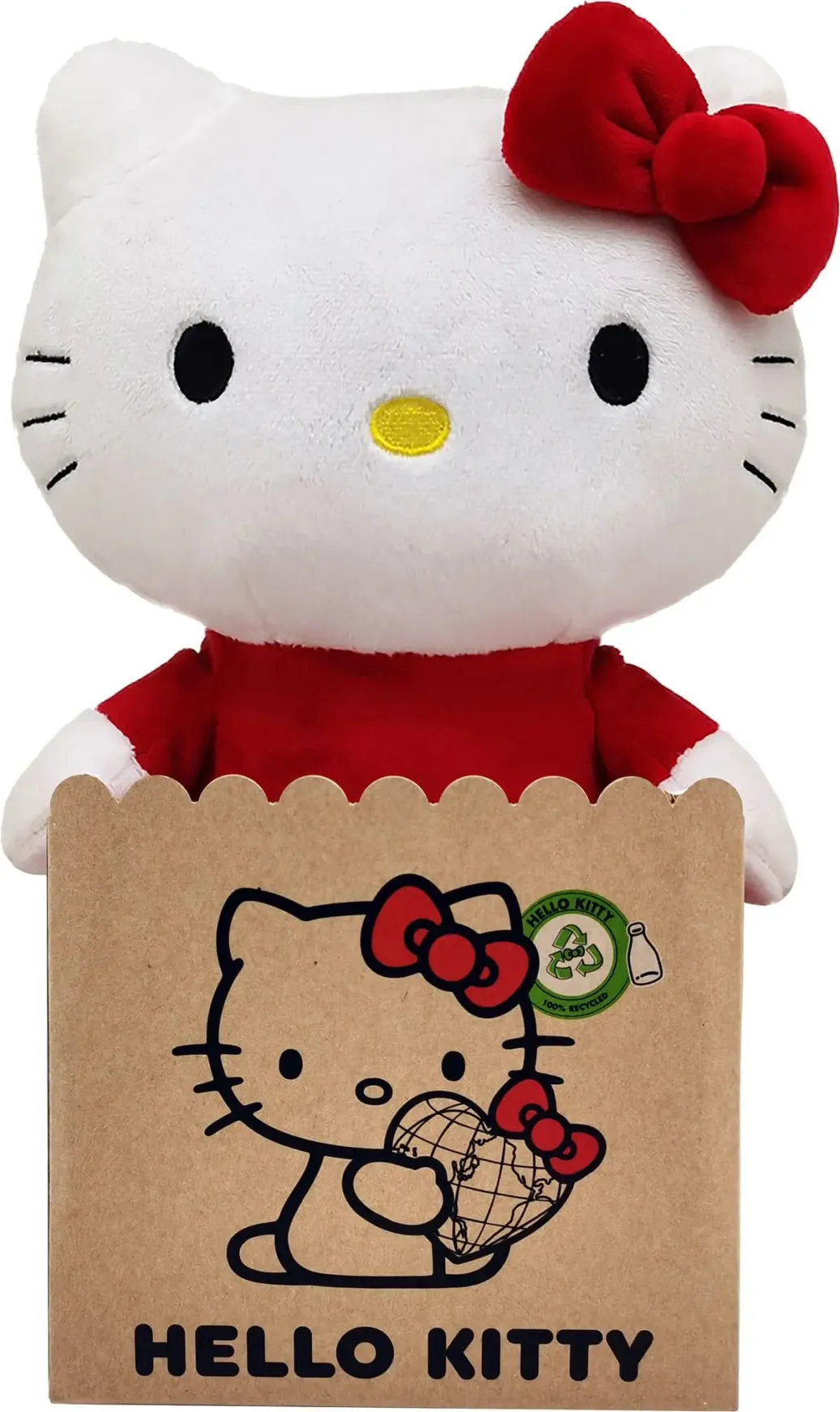 Sanrio Plüschfigur Hello Kitty mit rotem Kleid 24 cm