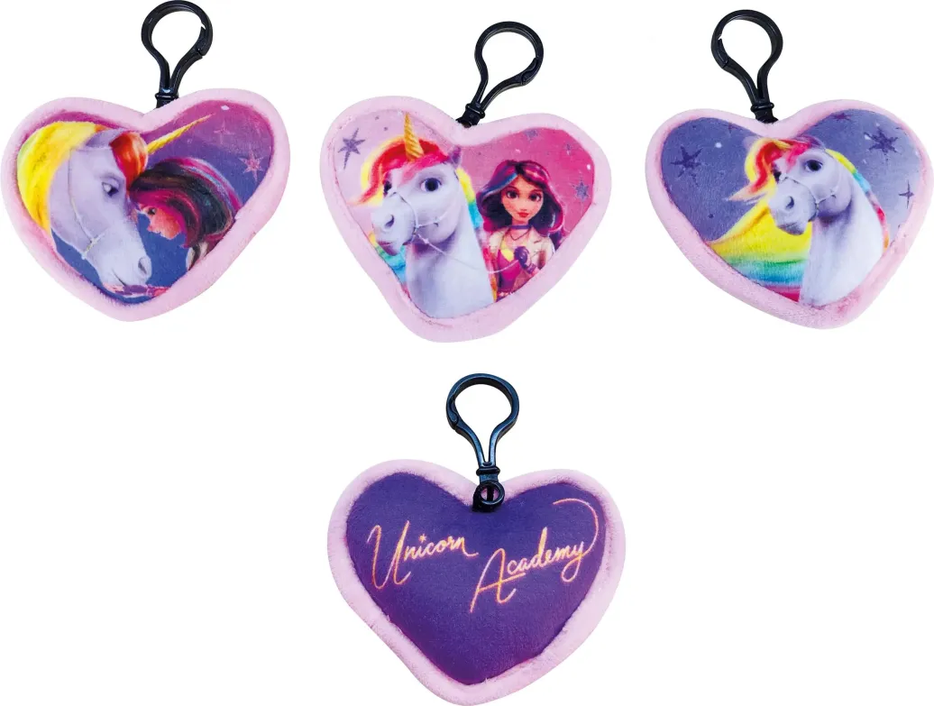 Unicorn Academy Plüsch-Schlüsselanhänger Mini Kissen Sortiment (12)