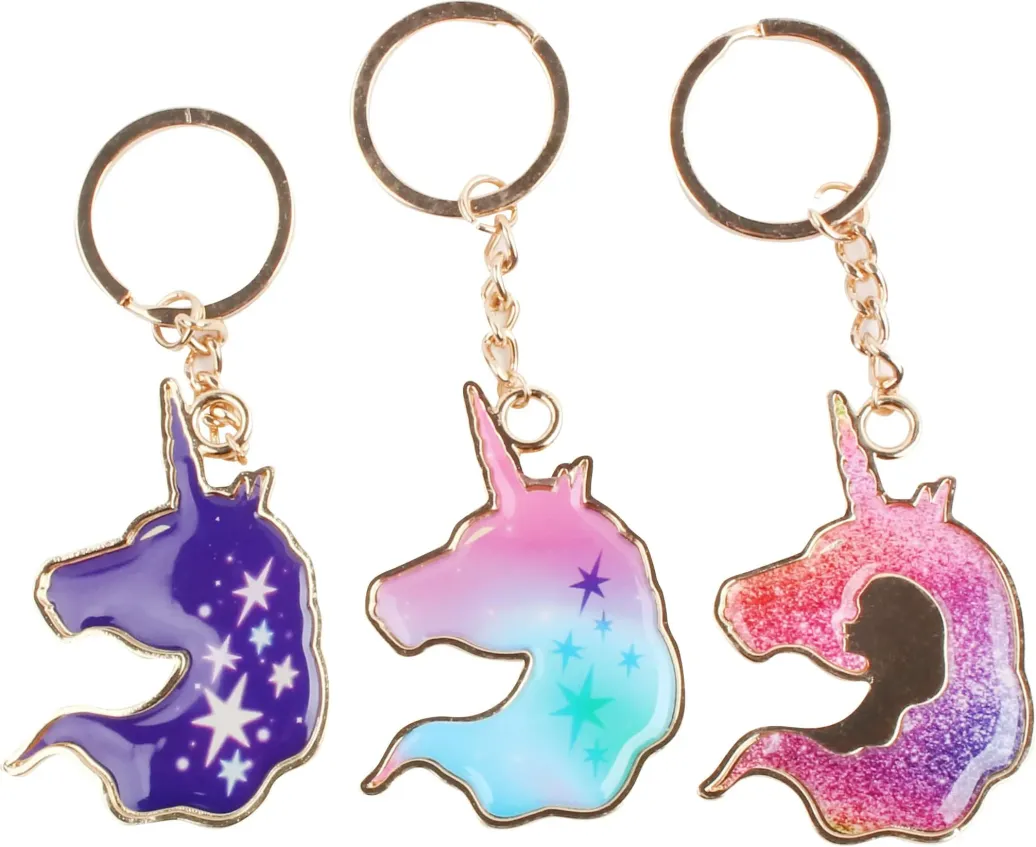 Unicorn Academy Metall Schlüsselanhänger Einhorn Sortiment (12) 
