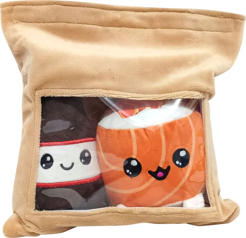 Yummis Together Plüschfiguren 2er-pack Uramaki & Soya in Take Away Bag 21 cm       