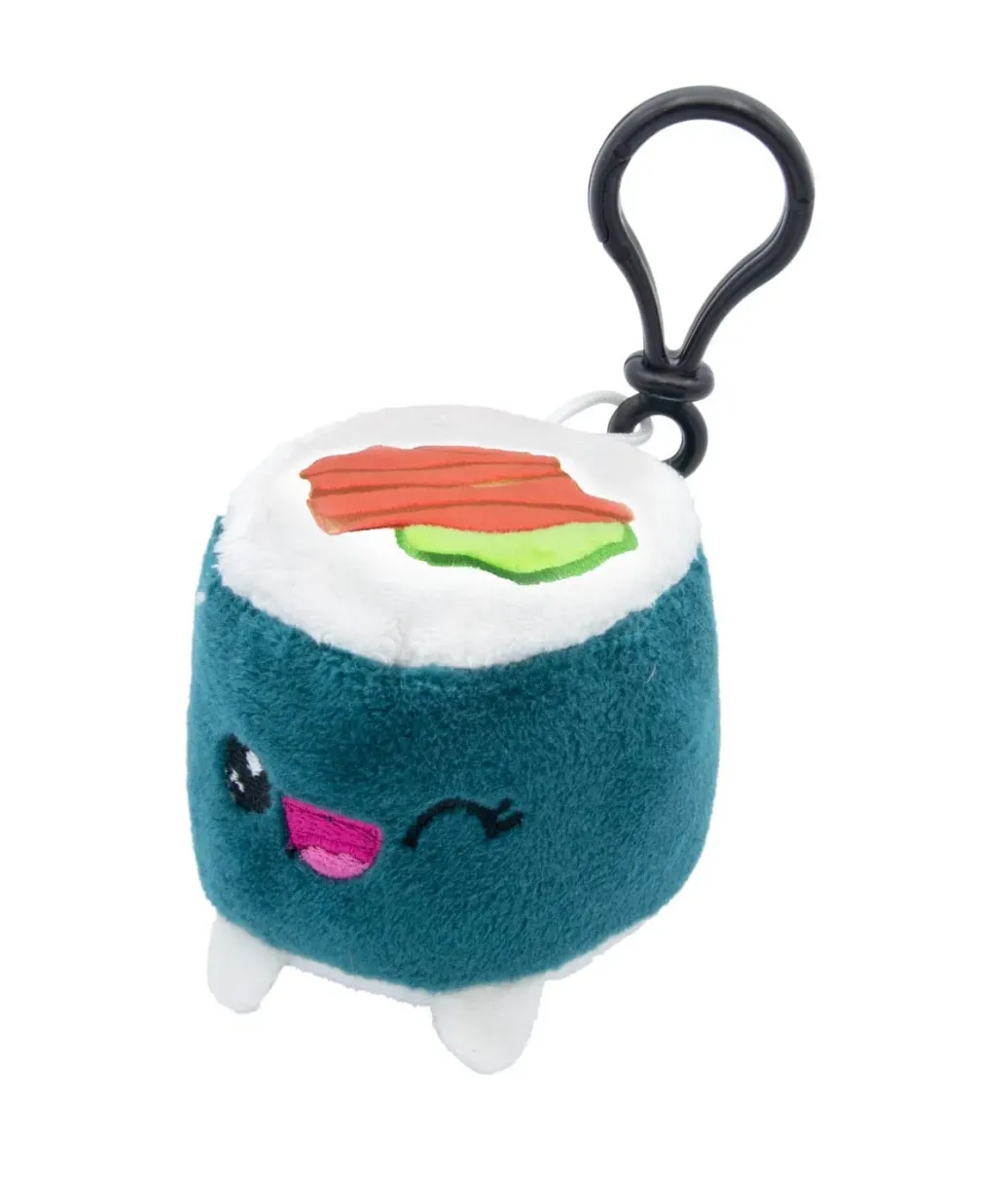 Plushi Plüschfigur mit Schlüsselanhänger Maki Sushi mit Lachs 7 cm