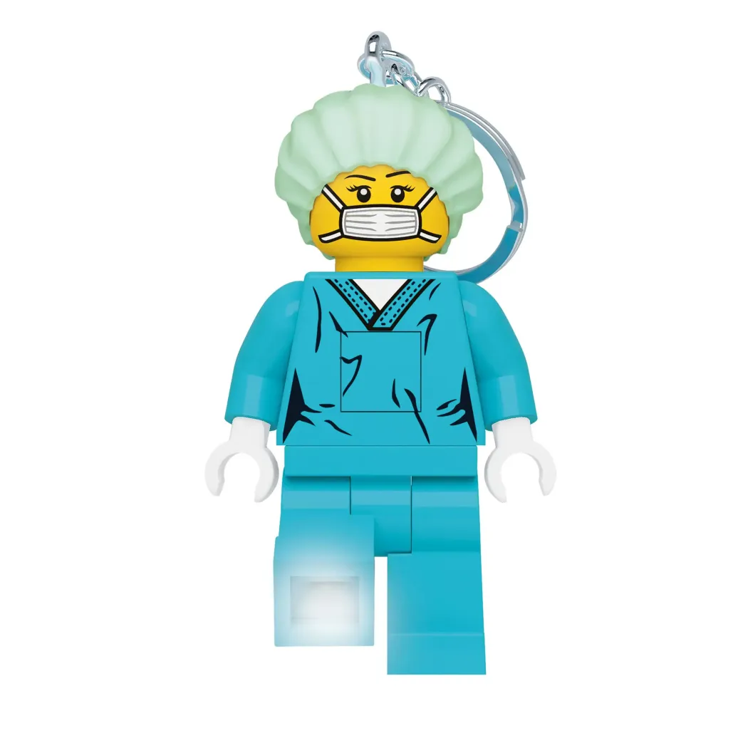 LEGO Classic Schlüsselanhänger mit Leuchtfunktion Chirurg 8 cm