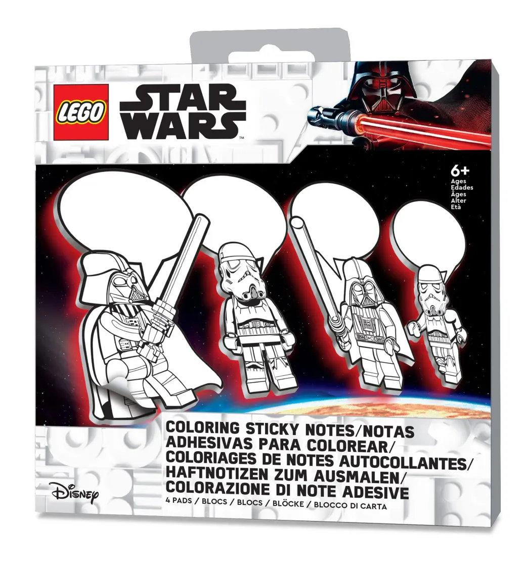 LEGO Star Wars Klebezettel Set mit Stift Darth Vader