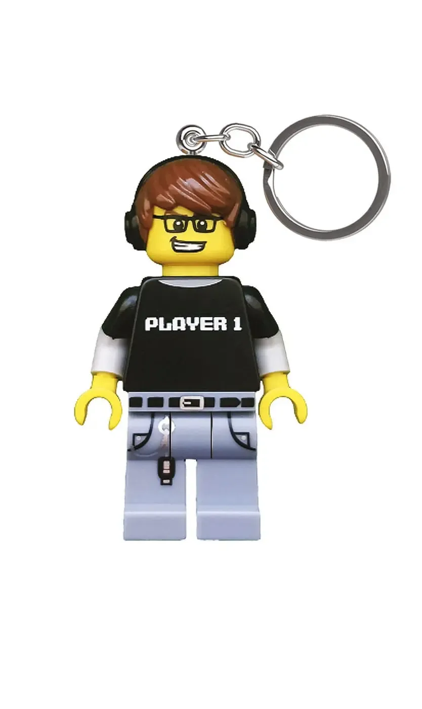 LEGO Minifigures Schlüsselanhänger mit Leuchtfunktion Video Game Guy 8 cm