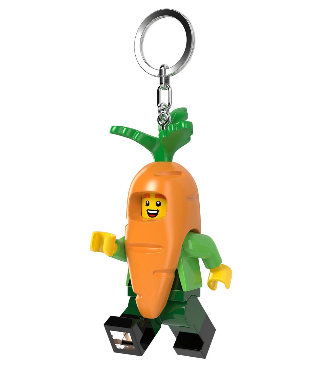 LEGO Minifigures Schlüsselanhänger mit Leuchtfunktion Karotten-Maskottchen 8 cm        