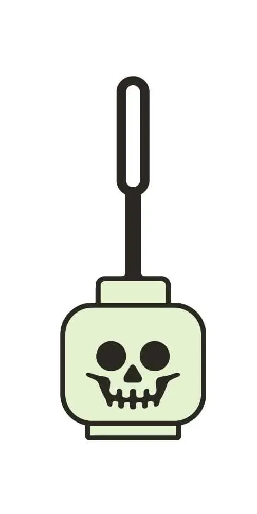 LEGO Minifigures Taschenanhänger Skelettkopf Glow in the Dark 10 cm