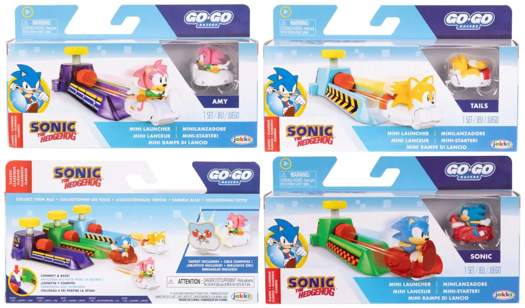 Sonic - The Hedgehog Go Go Racers Fahrzeuge Mini Abschussrampen Sortiment (4)