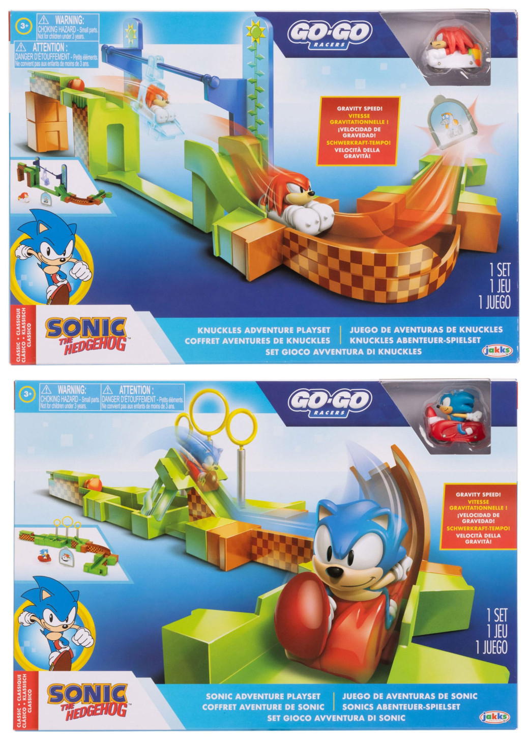 Sonic - The Hedgehog Go Go Racers Minifiguren Spielsets Abschussrampen Sonic & Knuckles Sortiment (2)