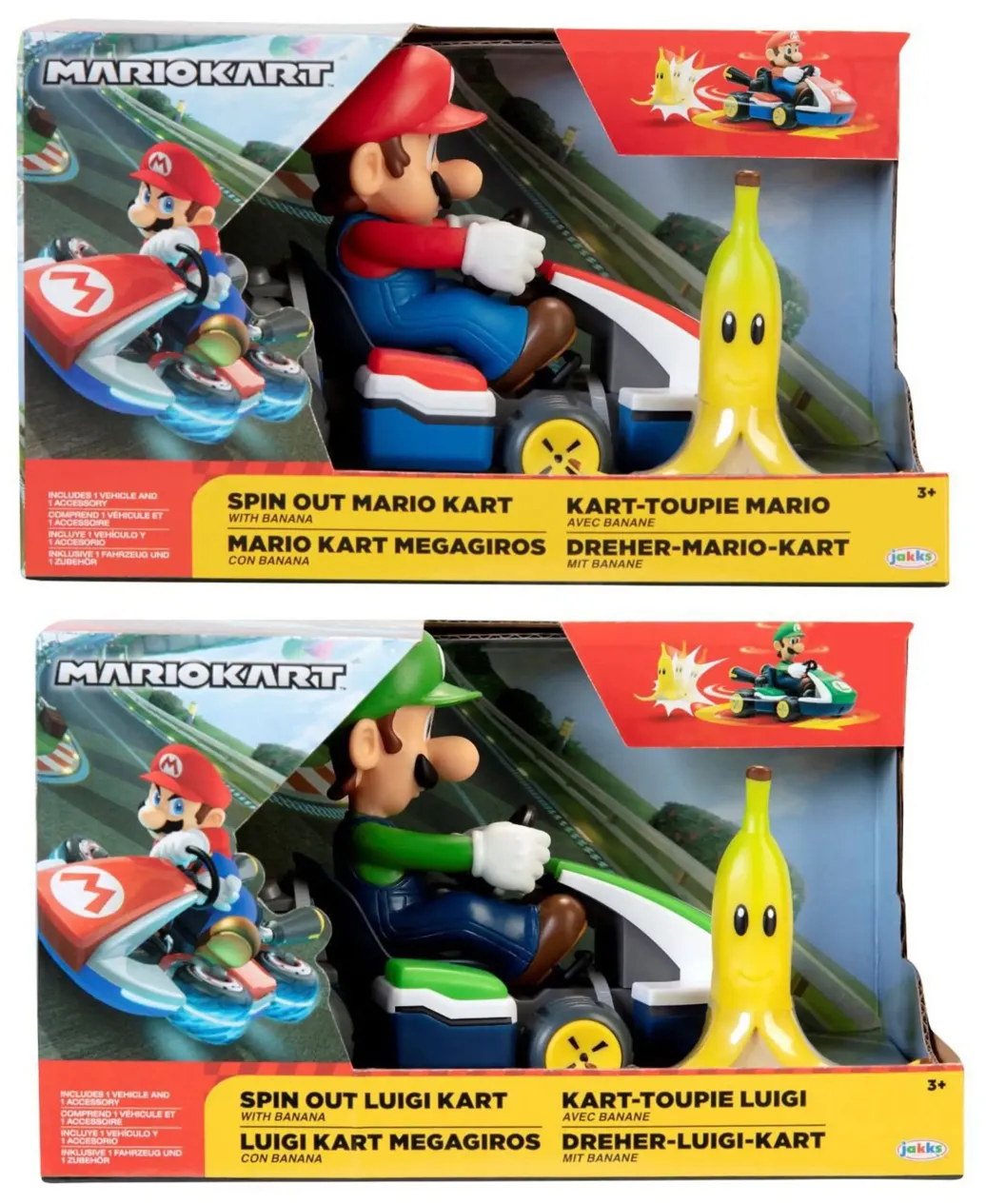 Super Mario Kart Fahrzeuge Spin Out Sortiment (6)