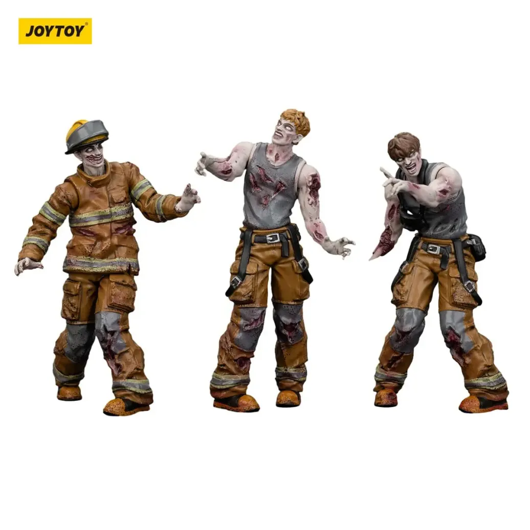 Zombie Dark Source Actionfiguren 3er-Pack Firefighters 8 cm