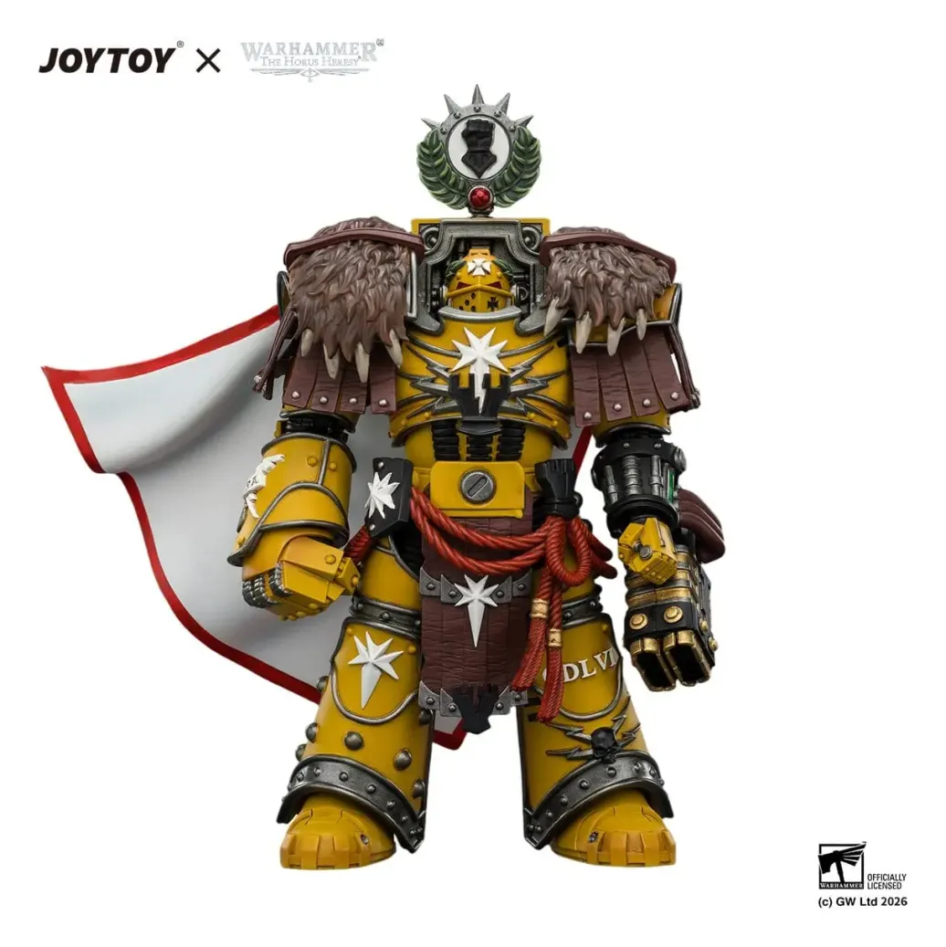 Warhammer Actionfigur Imperial Fists Lord Castellan Evander Garrius, The Tyrant of Cthonia 14 cm