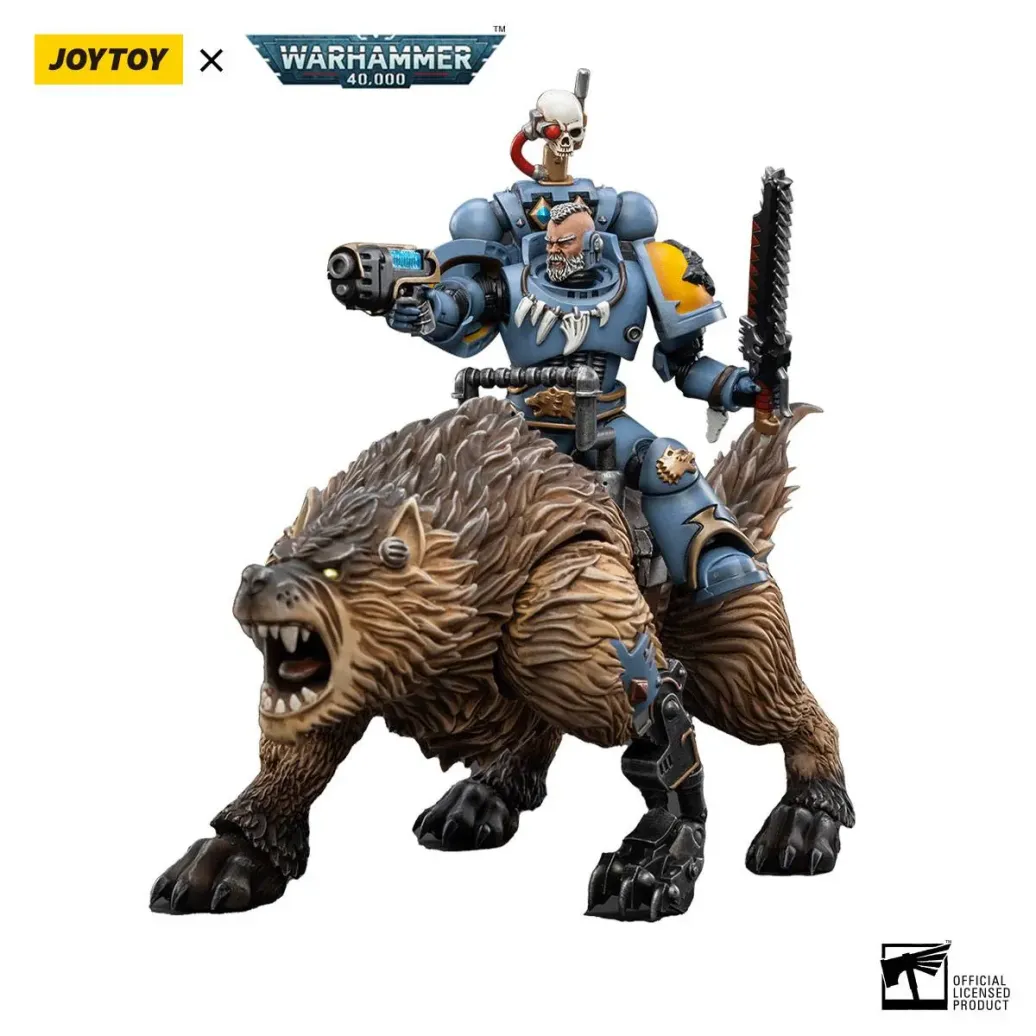 Warhammer 40k Actionfigur 1/18 Space Wolves Thunderwolf Cavalry Bjane