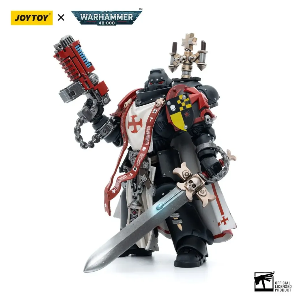 Warhammer 40k Actionfigur 1/18 Black Templars Sword Brethren Brother Lombast 12 cm