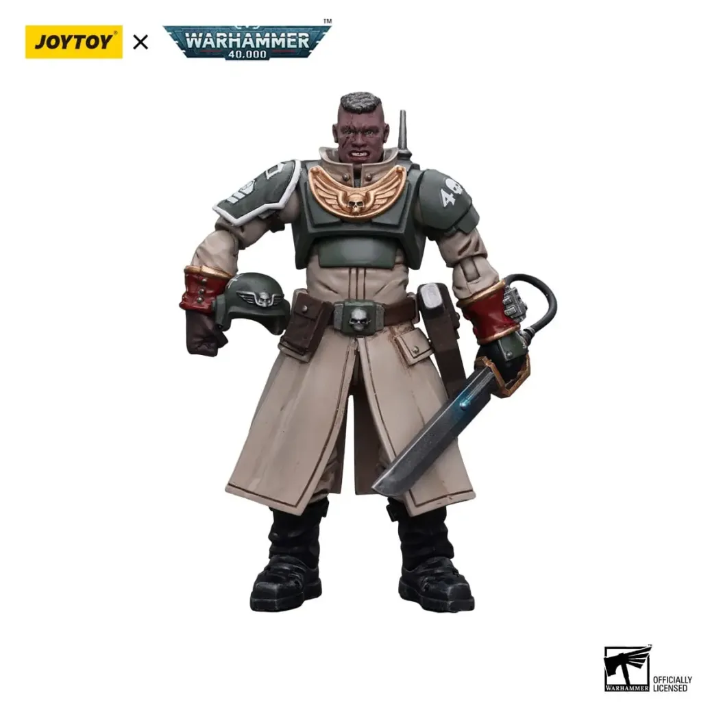 Warhammer 40k Actionfigur 1/18 Astra Militarum Cadian Command Squad Commander with Power Sword 12 cm