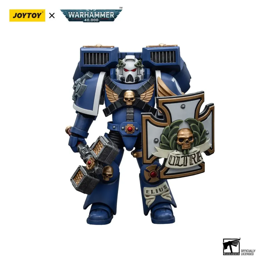 Warhammer 40k Actionfigur 1/18 Ultramarines Vanguard Veteran with Thunder Hammer and Storm Shield 12 cm