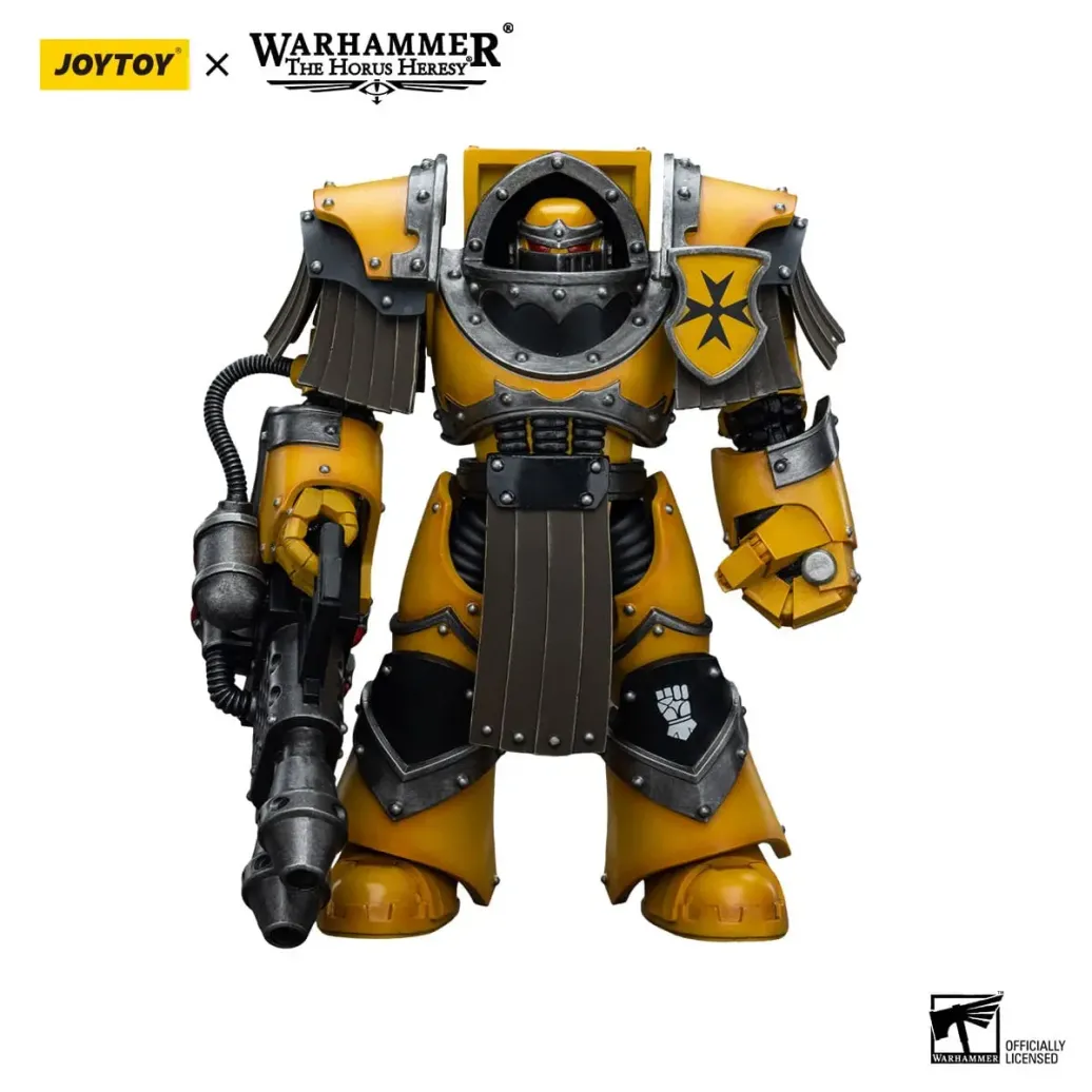 Warhammer The Horus Heresy Actionfigur 1/18 Imperial Fists Legion Cataphractii Terminator Squad Legion Cataphractii with Heavy Flamer 12 cm