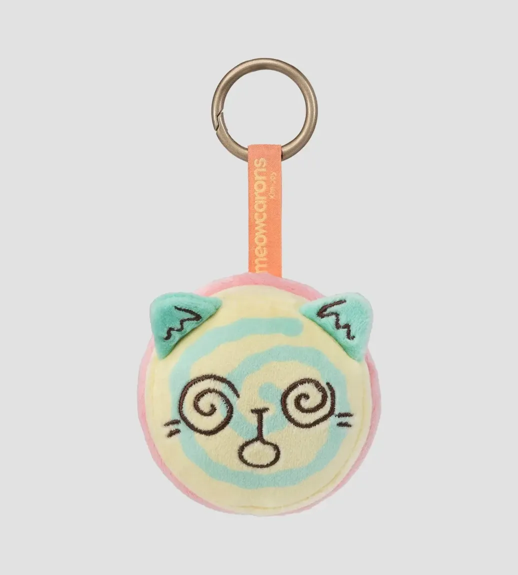 Meowcaron Plüsch Taschenanhänger Spiral 7 cm