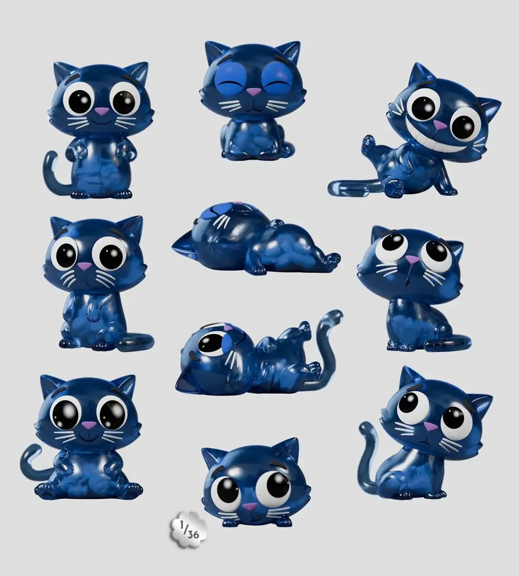 Catscans Minifiguren S1 6 cm Blind Box Display (9)