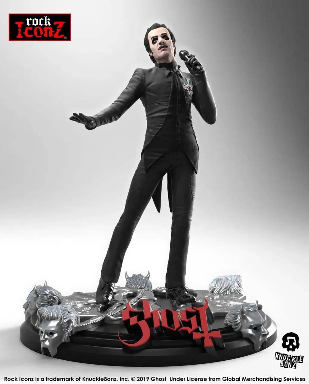 Ghost Cardinal Copia Rock Iconz Statue Black Tuxedo 22 cm