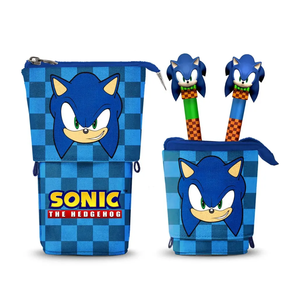 Sonic - The Hedgehog Pop Up Federmäppchen mit 2 löschbaren Gelstiften 