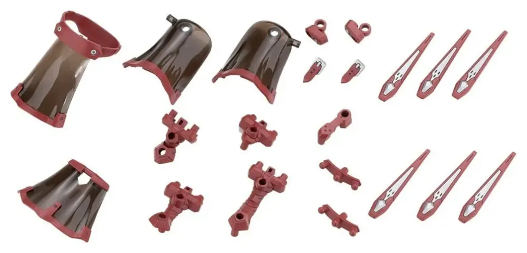 Kotobukiya M.S.G. Zubehör-Set für Plastic Model Kits Mission Cloak Deep Red Ver. 4 cm