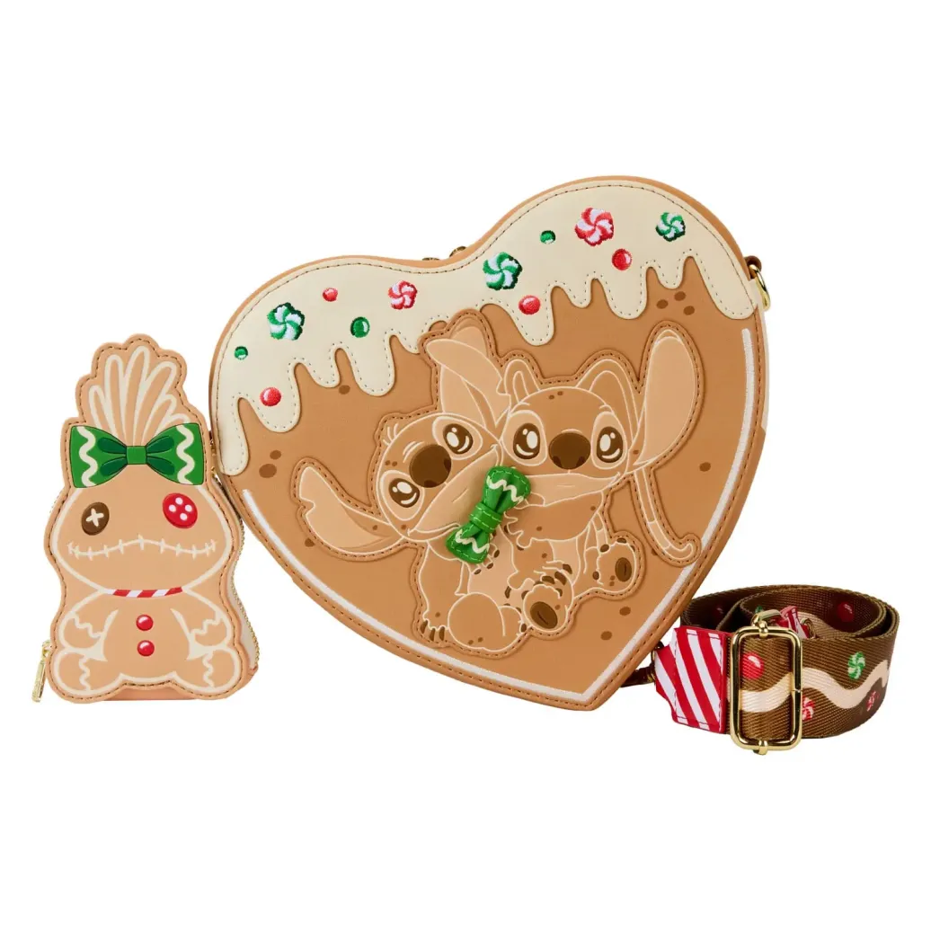 Disney by Loungefly Umhängetasche Lilo & Stitch Angel and Stitch Gingerbread Heart