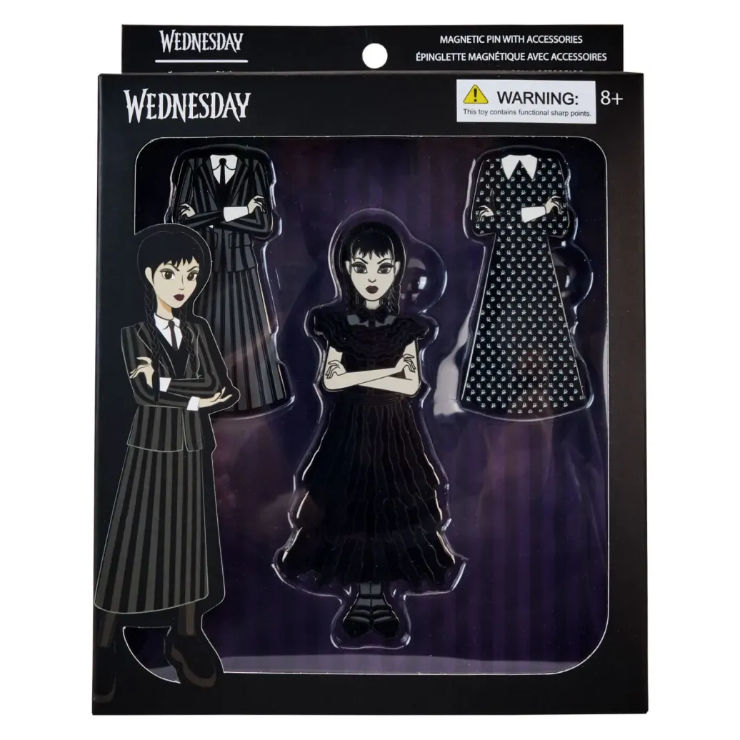 Wednesday by Loungefly Pin Ansteck-Pins 4er-Set Wednesday Addams Paper Doll 3 cm