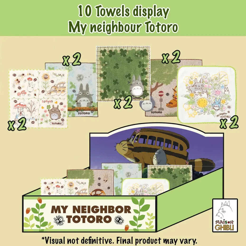 Mein Nachbar Totoro Mini-Handtücher 25 x 25 cm Display (10)