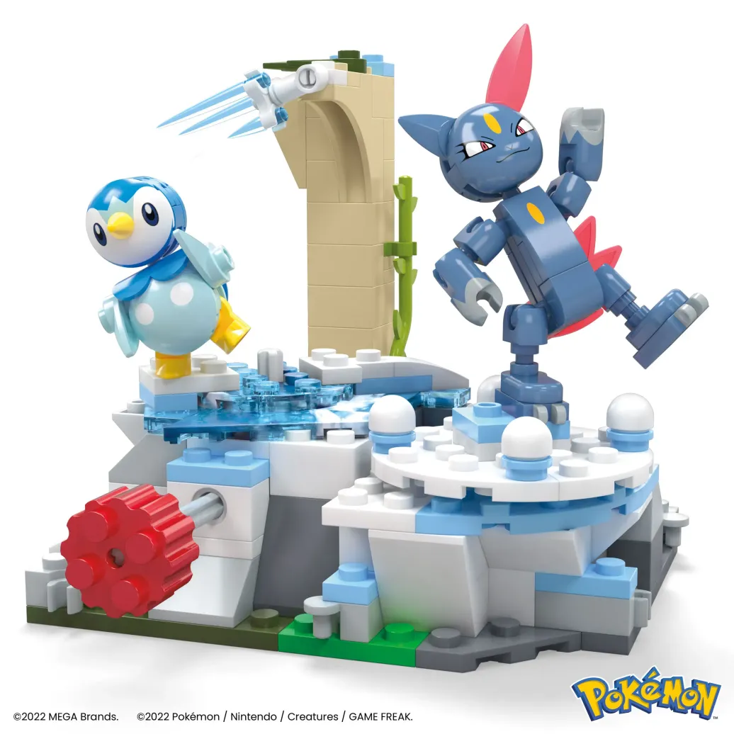 Pokémon Mega Construx Bauset Plinfas und Sniebels Schneetag 11 cm