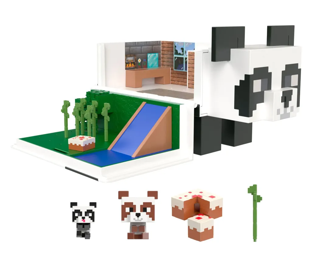 Minecraft Mob Head Minis Spielset Panda Playhouse