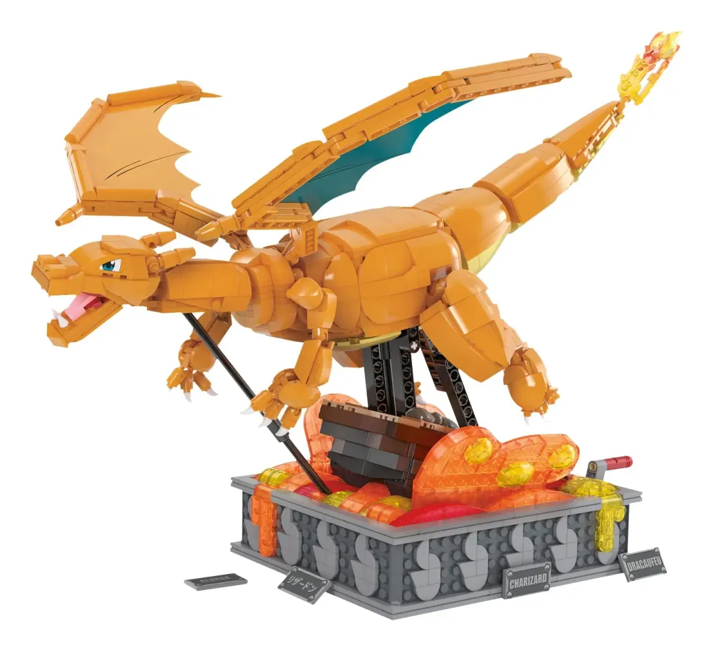 Pokémon Mega Construx Bauset Beweglicher Glurak 30 cm