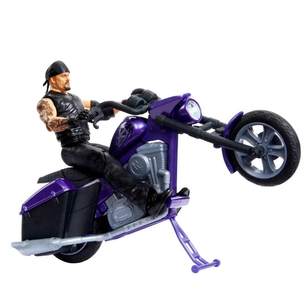 WWE Wrekkin' Fahrzeug Big Evil Slamcycle mit Undertaker Actionfigur 15 cm