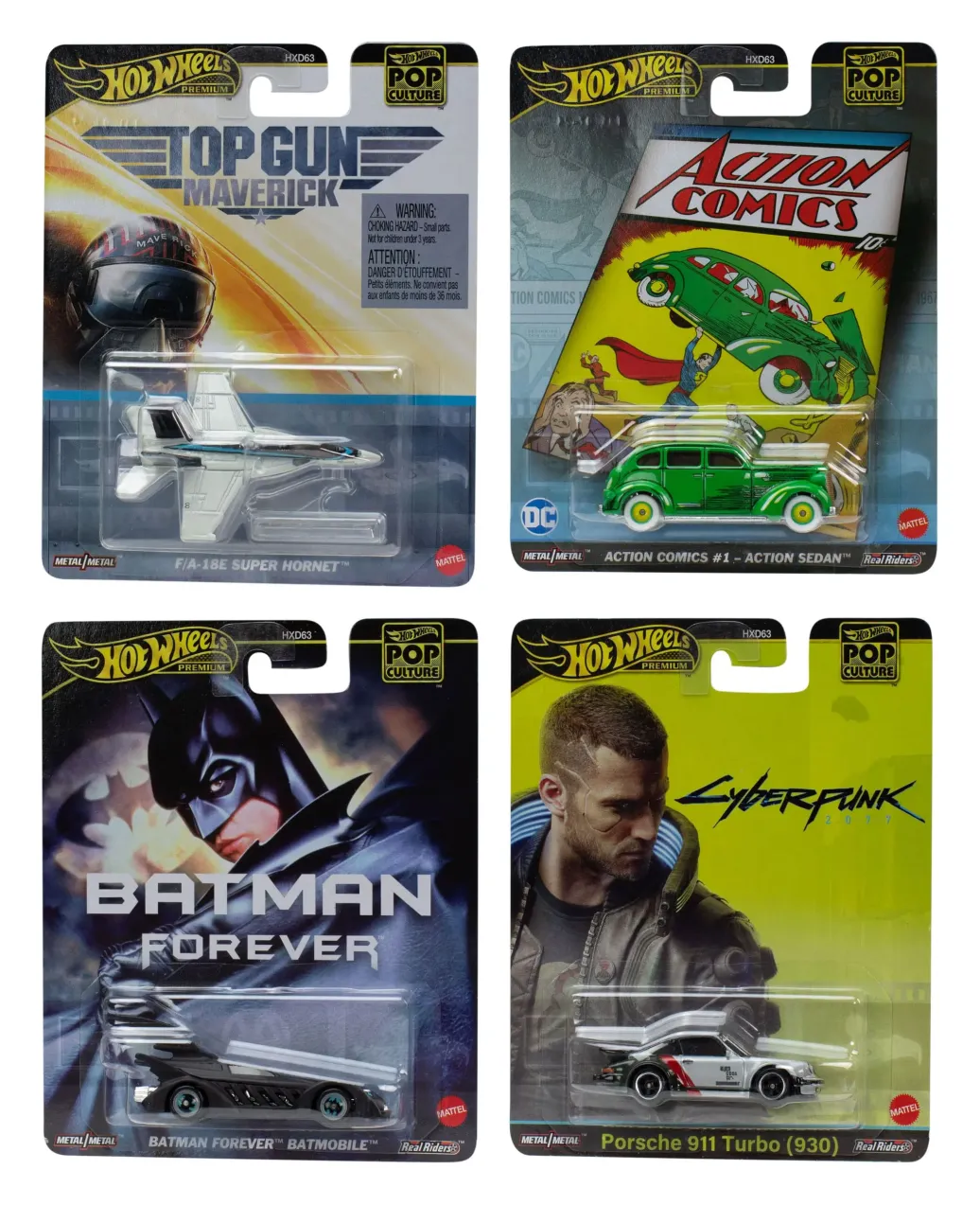 Hot Wheels Premium Diecast Fahrzeuge 1/64 Pop Culture 979F Sortiment (10)