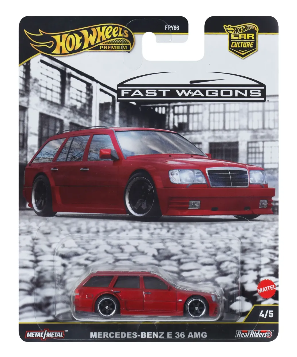 Hot Wheels Premium Car Culture Diecast Modellauto 1/64 Mercedes-Benz E 36 AMG