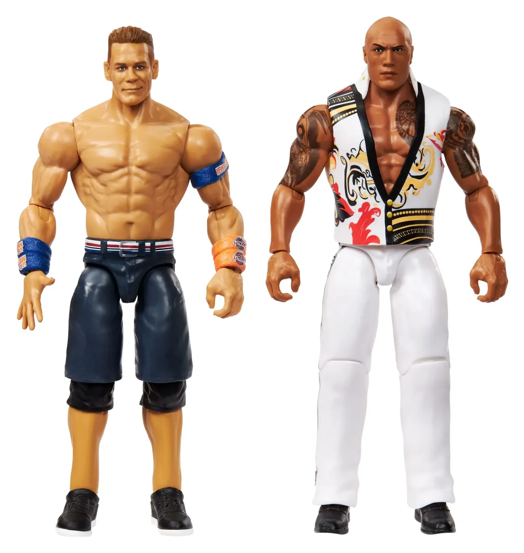 WWE Main Event Showdown Actionfiguren The Rock Final Boss vs John Cena 2-Pack 15 cm