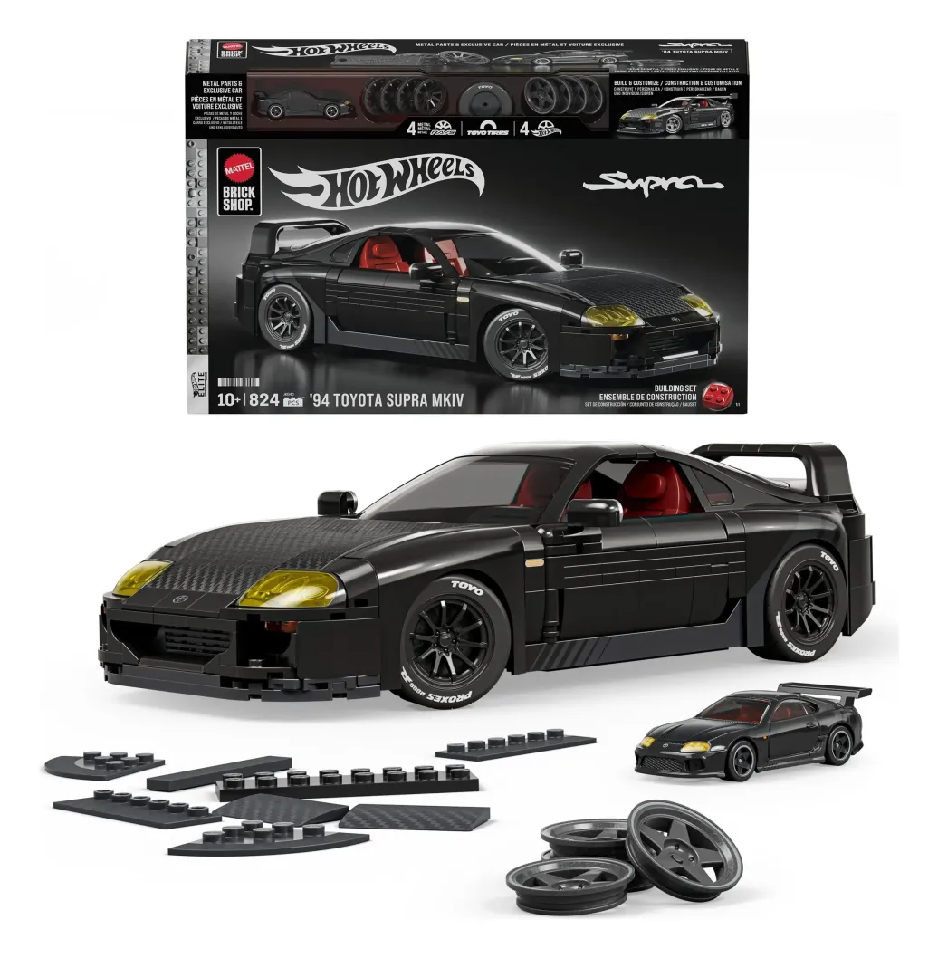 Hot Wheels Elite Mattel Brick Shop Bauset 1/16 '94 Toyota Supra MKIV