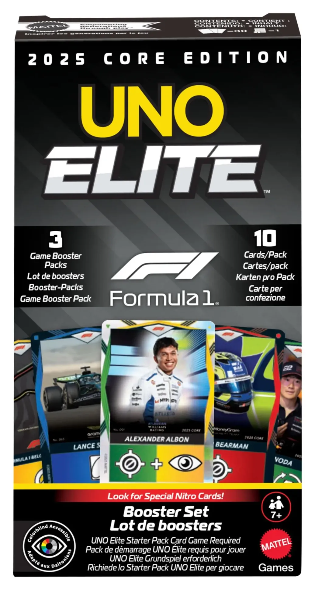 Formula 1 UNO Kartenspiel Elite F1 Booster-Set