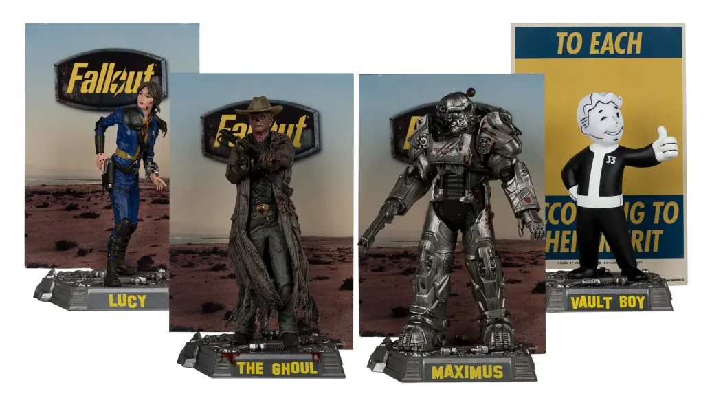 Fallout 4er-Pack Lucy, Maximus, The Ghoul & Vault Boy PVC Statuen 15 cm