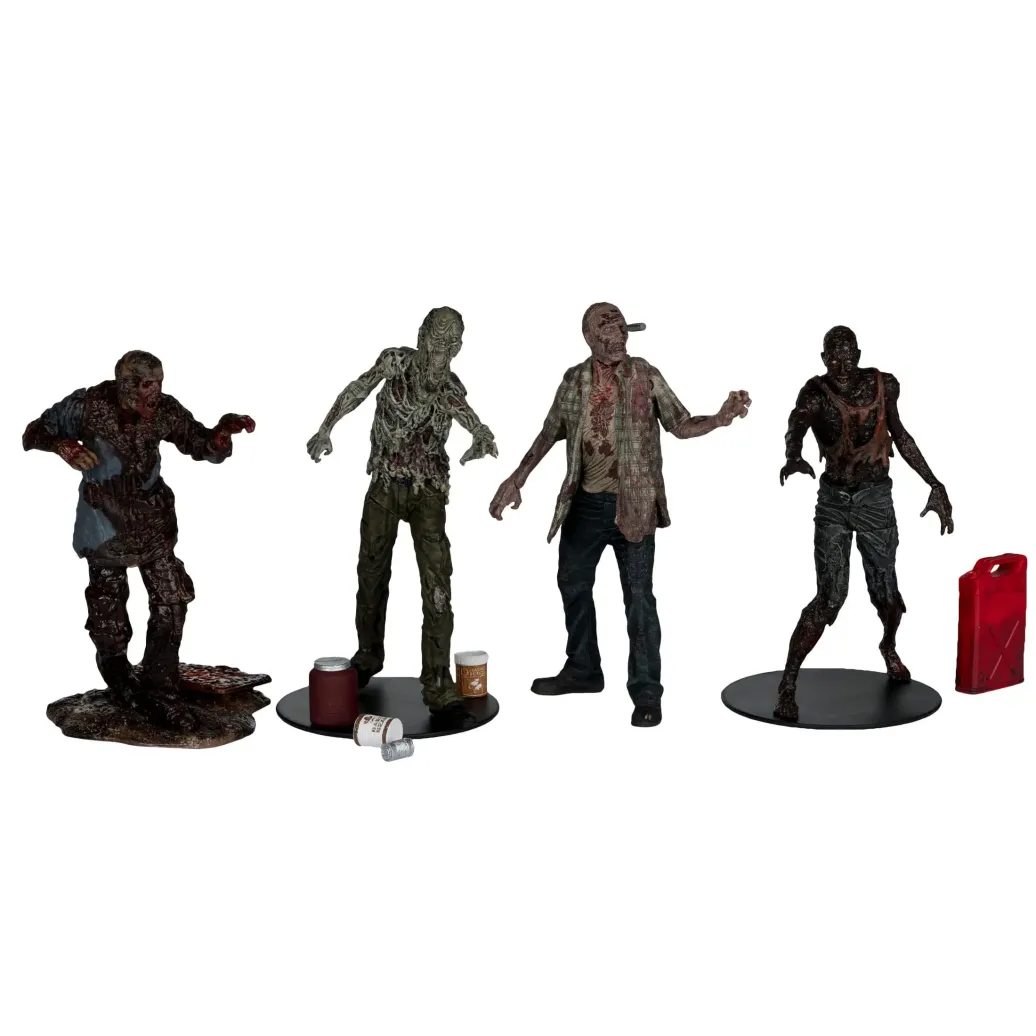 The Walking Dead Actionfiguren 4er-Pack Walkers 13 cm