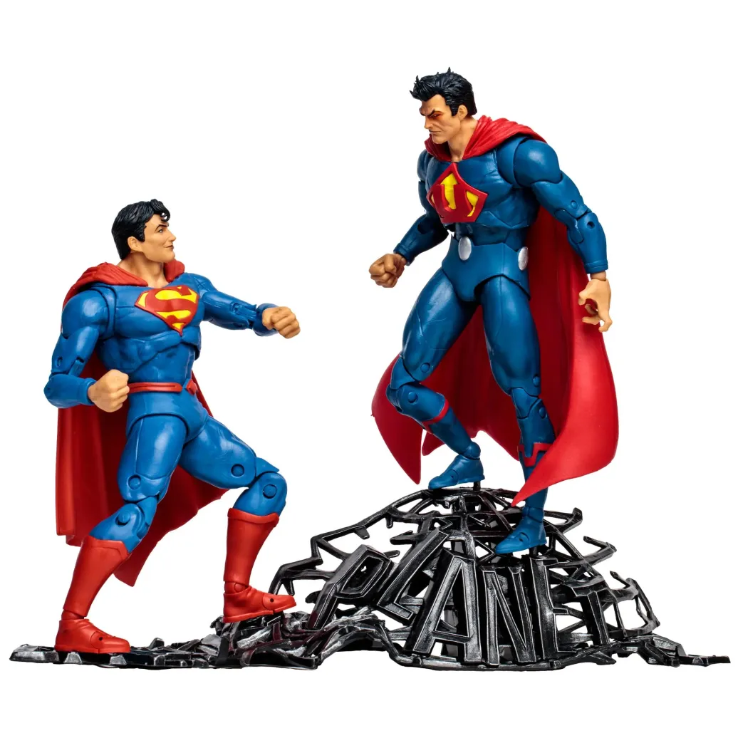 DC Multiverse Multipack Actionfigur Superman vs Superman of Earth-3 (Gold Label) 18 cm