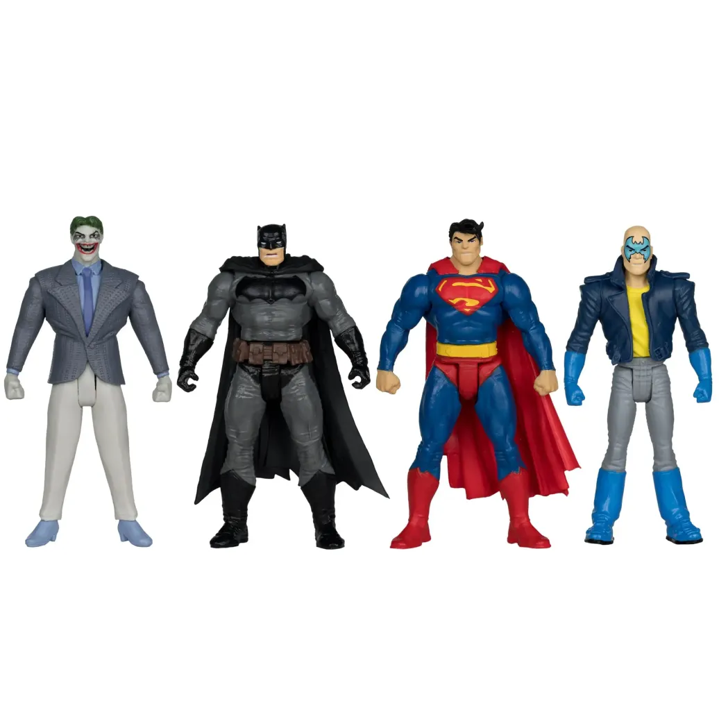 DC Direct Page Punchers Actionfiguren 4er-Pack Batman & Son of Batman & Superman & Joker 7 cm
